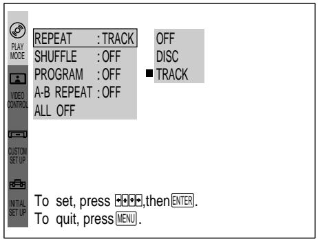 SONY DVP-S3000 - Repeating the current trackVIDEO CD - 1