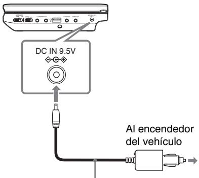 SONY DVP-FX740DT - Conecte el adaptador de batería del vehículo. - 1