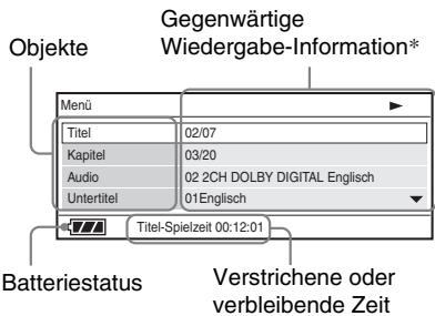 SONY DVP-FX740DT - Drücken Sie auf DISPLAY während der DVD-Wiedergabe. - 1