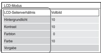 SONY DVP-FX740DT - Drücken Sie auf ↑/↓ zur Auswahl des „LCD-Modus“ und drücken Sie auf ENTER. - 1