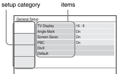 SONY DVP-FX740DT - Press ↑/↓ to select "Setup," and press ENTER. - 1