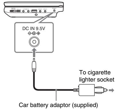 SONY DVP-FX740DT - Using the Car Battery Adaptor - 1