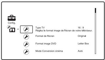 SONY BDP-S357 - Utilisation des affichages de réglages - 2