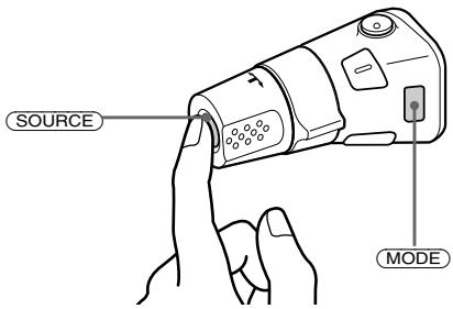 SONY XR-C7220R - Genom att trycka på knapparna (SOURCE och MODE-knapparna) - 1