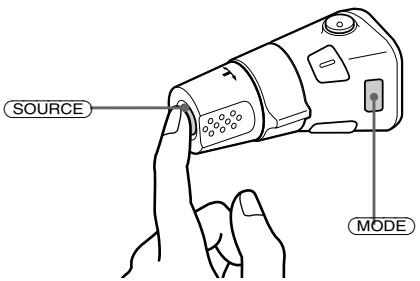 SONY XR-C7220R - Mediante la pulsación de los botones (SOURCE y MODE) - 1