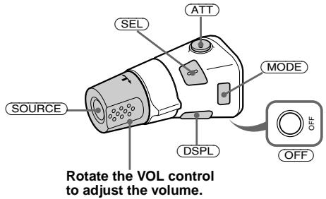 SONY XR-CA665EE - Using the rotary commander - 3