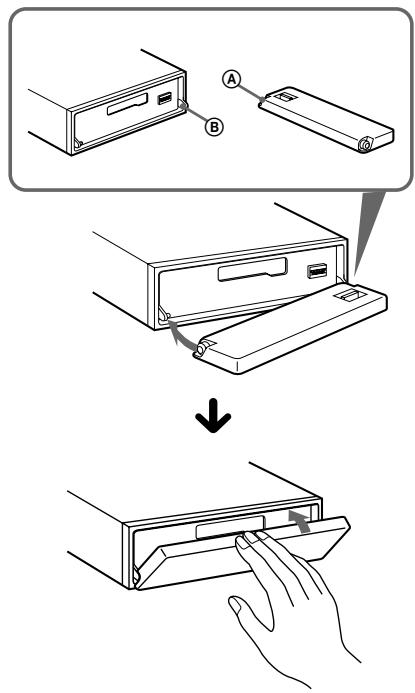 SONY XR-CA665EE - Attaching the front panel - 1