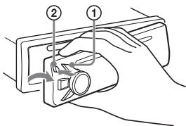 SONY MEX-N5100BT - Detaching the Front Panel - 1