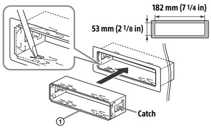 SONY MEX-N5100BT - Mounting the unit in the dashboard - 1