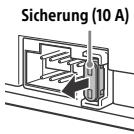 SONY MEX-N5100BT - Austauschen der Sicherung - 1