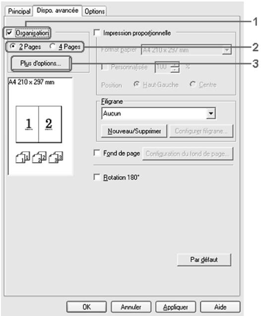 EPSON ACULASER C2600 - Modification de l'organisation d'une impression - 1