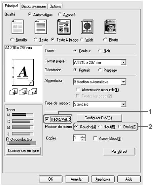 EPSON ACULASER C2600 - Impression à l'aide de l'unité recto verso - 1