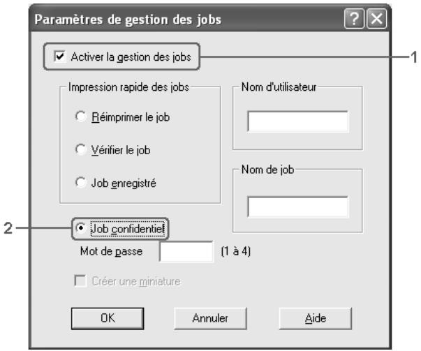 EPSON ACULASER C2600 - Job confidentiel - 1