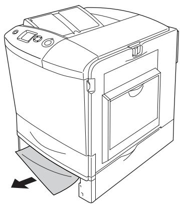 EPSON ACULASER C2600 - Poussez le loquet du capot A vers la gauche et ouvrez le capot jusqu'à ce que vous sentiez une résistance. - 7
