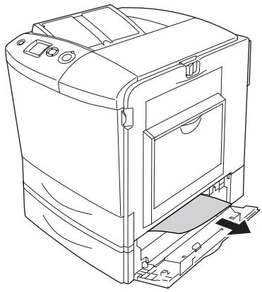 EPSON ACULASER C2600 - Poussez le loquet du capot A vers la gauche et ouvrez le capot jusqu'à ce que vous sentiez une résistance. - 5