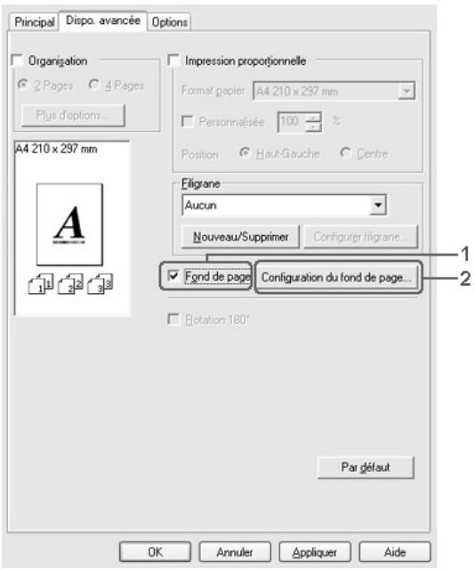 EPSON ACULASER C2600 - Création d'un fond de page - 1
