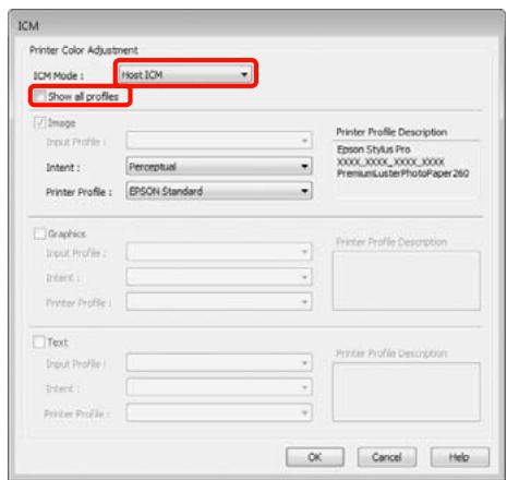 EPSON PRO 9908 - Sélectionnez Host ICM (ICM hôte). - 1