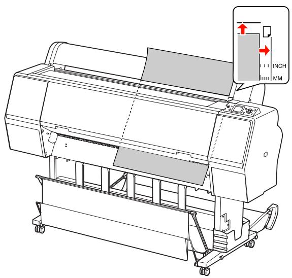 EPSON PRO 9908 - Chargement d'une feuille simple au format A3 ou supérieur / papier écais - 5