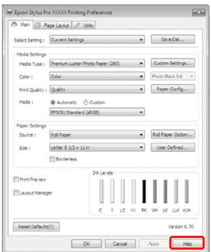 EPSON PRO 9908 - Cliquez sur la touche Aide pour l'afficher - 1