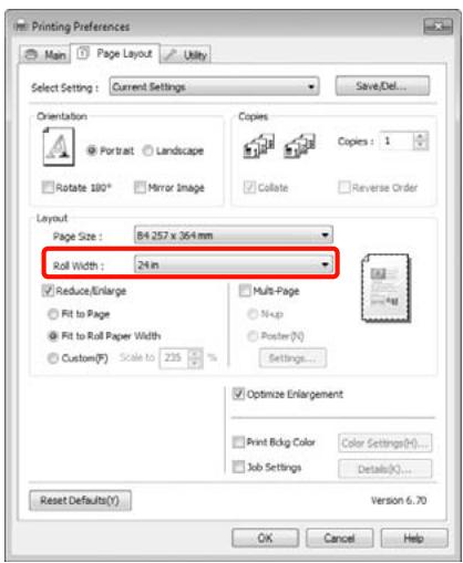 EPSON PRO 9908 - Ajuster à la largeur du papier rouleau (Windows uniquement) - 3