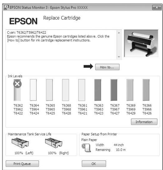 EPSON PRO 9908 - L'encre a besoin d'être remplacée/ Le niveau d'encre est faible - 1