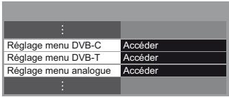 PANASONIC TX-L42DT50E - Sélectionnez [réglement menu dvb-c], [réglement menu dvb-t] ou [réglement menu analogue] - 1
