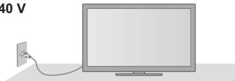 PANASONIC TX-L42DT50E - Manipulation de la fiche et du cordon d'alimentation - 2