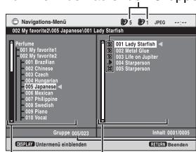 PANASONIC DVD-LS84 - Drucken Sie [▲▼◁], um eine Gruppe auszuwahlen und bestätigten Sie mit [ENTER]. - 1
