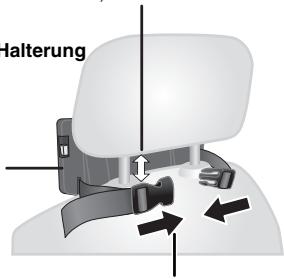 PANASONIC DVD-LS84 - Befestigen Sie die Kopfstützen-Halterung am Vordersitz. - 1