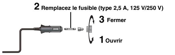PANASONIC DVD-LS84 - Raccordement de I'adaptateur CC du vehicule - 2