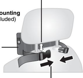 PANASONIC DVD-LS84 - Attach the headrest mounting bracket to the front seat. - 1