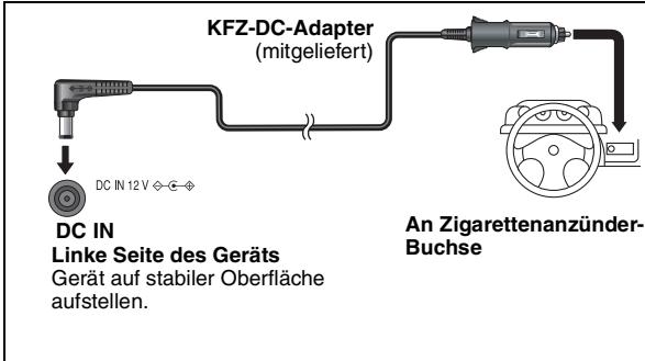 PANASONIC DVD-LS84 - Schlieben Sie den mitgelieferten Adapter für Zigarettenanzünder an - 1
