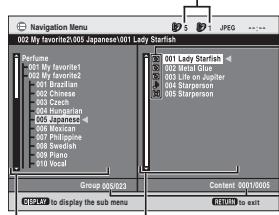 PANASONIC DVD-LS84 - Playing from the selected item (Navigation Menu) - 2