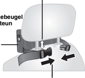 PANASONIC DVD-LS84 - De hoofdsteun montagebeugel aan de voorste zetel. - 1