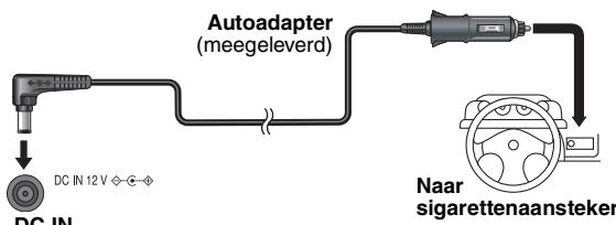PANASONIC DVD-LS84 - De bijgeleverde Auto Gelijkstroomadapter aansluiten - 1