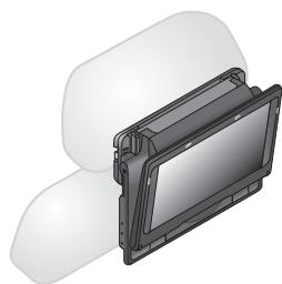 PANASONIC DVD-LS84 - Abbildung mit befestigter Halterung und Gerät - 1