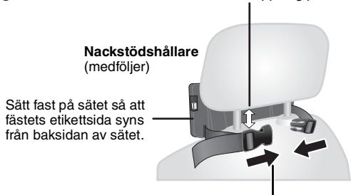 PANASONIC DVD-LS84 - Fäst nachstödets monteringsfeste på framsätet. - 1