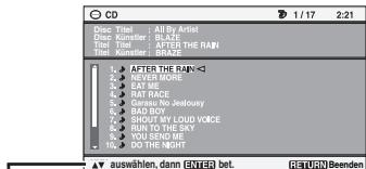 PANASONIC DVD-LS84 - Wiedergabe von CDs über Menüs - 4