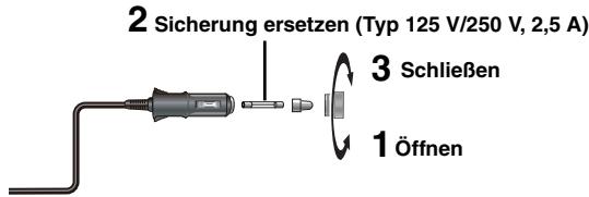 PANASONIC DVD-LS84 - Schlieben Sie den mitgelieferten Adapter für Zigarettenanzünder an - 2