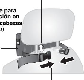 PANASONIC DVD-LS84 - Montaje del soporte para reposacabezas en el asiento delantero. - 1