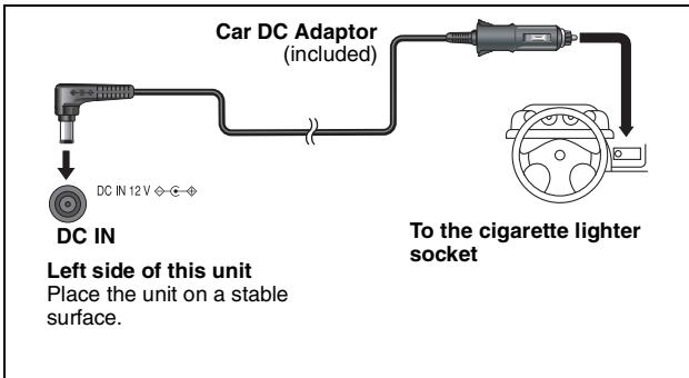 PANASONIC DVD-LS84 - Connecting the included Car DC Adaptor - 1