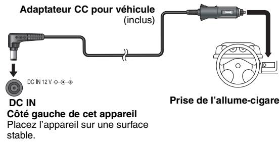 PANASONIC DVD-LS84 - Raccordement de I'adaptateur CC du vehicule - 1