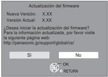 PANASONIC DMP-BDT168EG - Actualización del firmware - 1