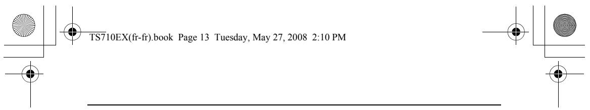 TS710EX(fr-fr).book Page 13 Tuesday, May 27, 2008 2:10 PM