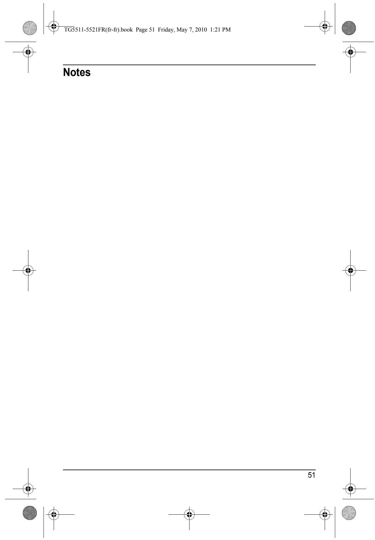 PANASONIC KXTG5521FR - Index - 1