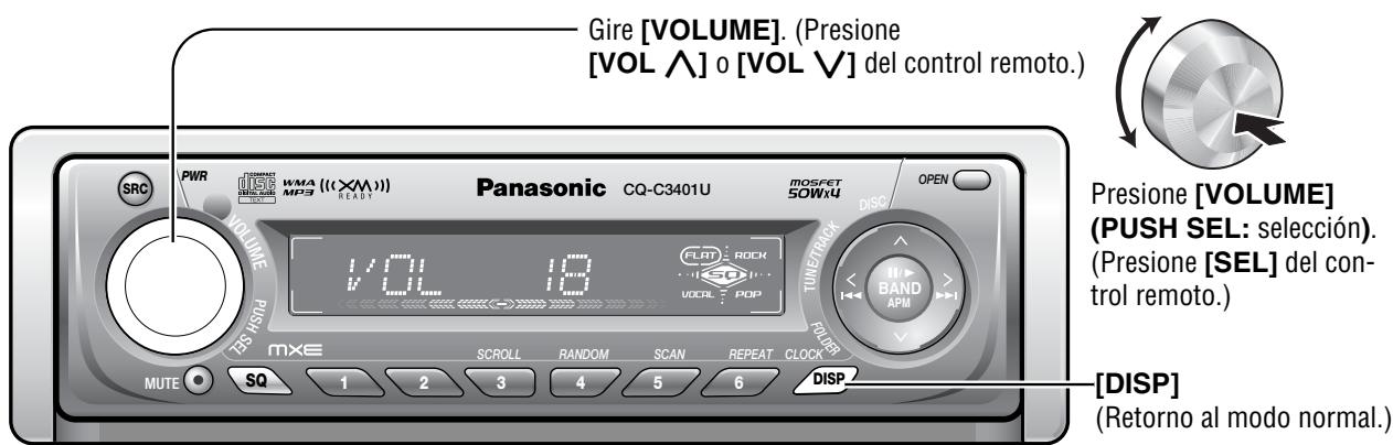 PANASONIC CQ-C3401U - Ajuste de audio - 1