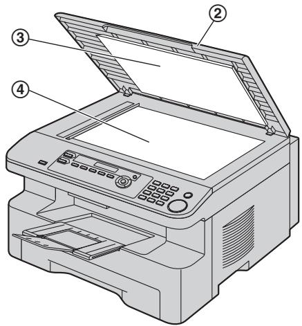 PANASONIC KX-MB261GX - Plaque blanche et vitre du scanner - 2