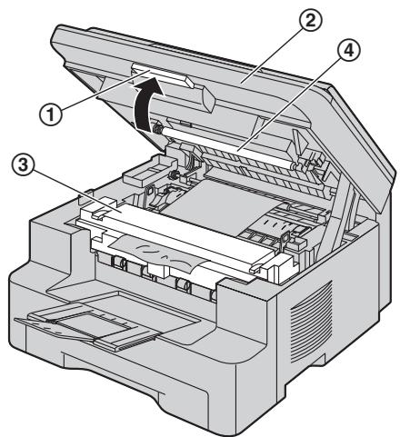 PANASONIC KX-MB261GX - Cas 3: si le papier d'enregistrement a occasionné un bourrage à proximité de l'unité de fusion: - 1