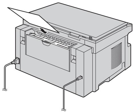 PANASONIC KX-MB261GX - Si le papier d'enregistrement qui se trouve dans le bac d'alimentation manuelle n'a pas été correctement introduit dans l'appareil - 1