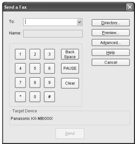 PANASONIC KXMB1500HX - Sending an electronic document as a fax message from your computer - 1